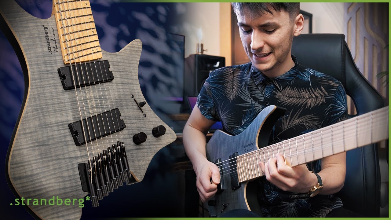Guitarra Strandberg Boden Standard NX 8 Blue com Captadores Custom