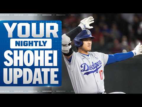 오타니 쇼헤이가 타율 .300에 다가서고 있습니다! (오늘 경기에서 2루타와 3루타를 기록) | MLB 하이라이트