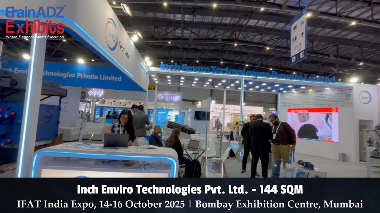 Inch Enviro Technologies Pvt. Ltd. at IFAT India Expo 2025 – Designed & Built by BrainADZ Exhibits