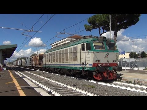 E652.078 sul MRS 57317 Roma Smistamento - Brindisi, in transito a Pomezia