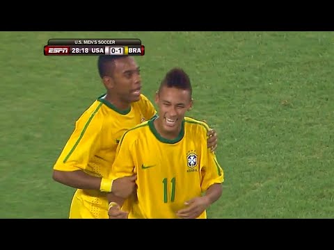 A ESTRÉIA DE NEYMAR PELA SELEÇÃO BRASILEIRA! | Neymar vs Estados Unidos (10/08/2010)