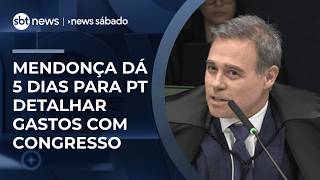 Mendonça dá 5 dias para PT explicar gastos e cobra documentos | #NewsSábado