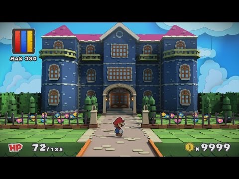 Paper Mario: Color Splash (Wii U) - Dark Bloo Inn after restoring peace.