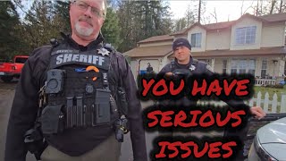 Frauditor goes NUTS on police for NO reason!