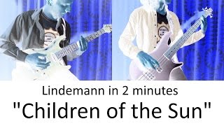 9) Lindemann - Children of the Sun (Guitar &amp; Bass cover+TAB| &quot;Skills In Pills&quot; lesson)[IN 2 MINUTES]