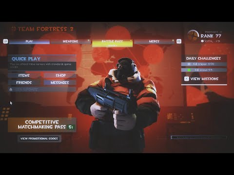 Team Fortress 3: prototype menu