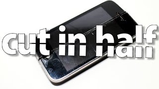 cut in half with waterjet - iPhone