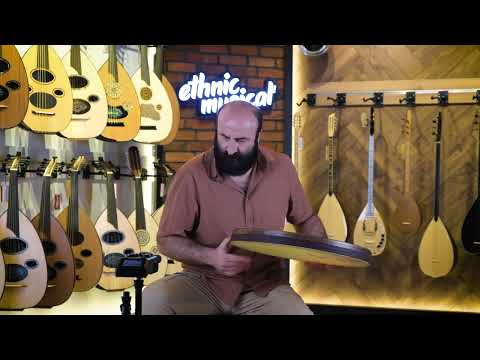 Daf Erbane Frame Drum, Golden Moon by S. Hosseini, Pine Wood, 52cm, Lightweight, Soft Case image 7