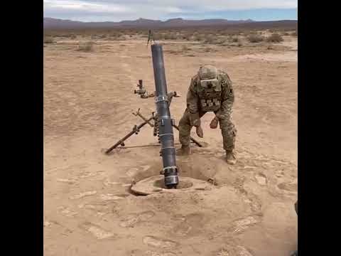 The shockwave from mortar round