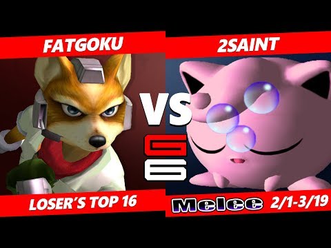 Genesis 6 SSBM - EGTV | FatGoku (Fox) VS MnT | 2Saint (Jigglypuff) Smash Melee Loser's Top 16