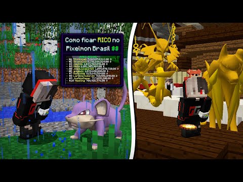 3 SECRETS TO GET RICH IN PIXELMON BRAZIL - MINECRAFT SERVER