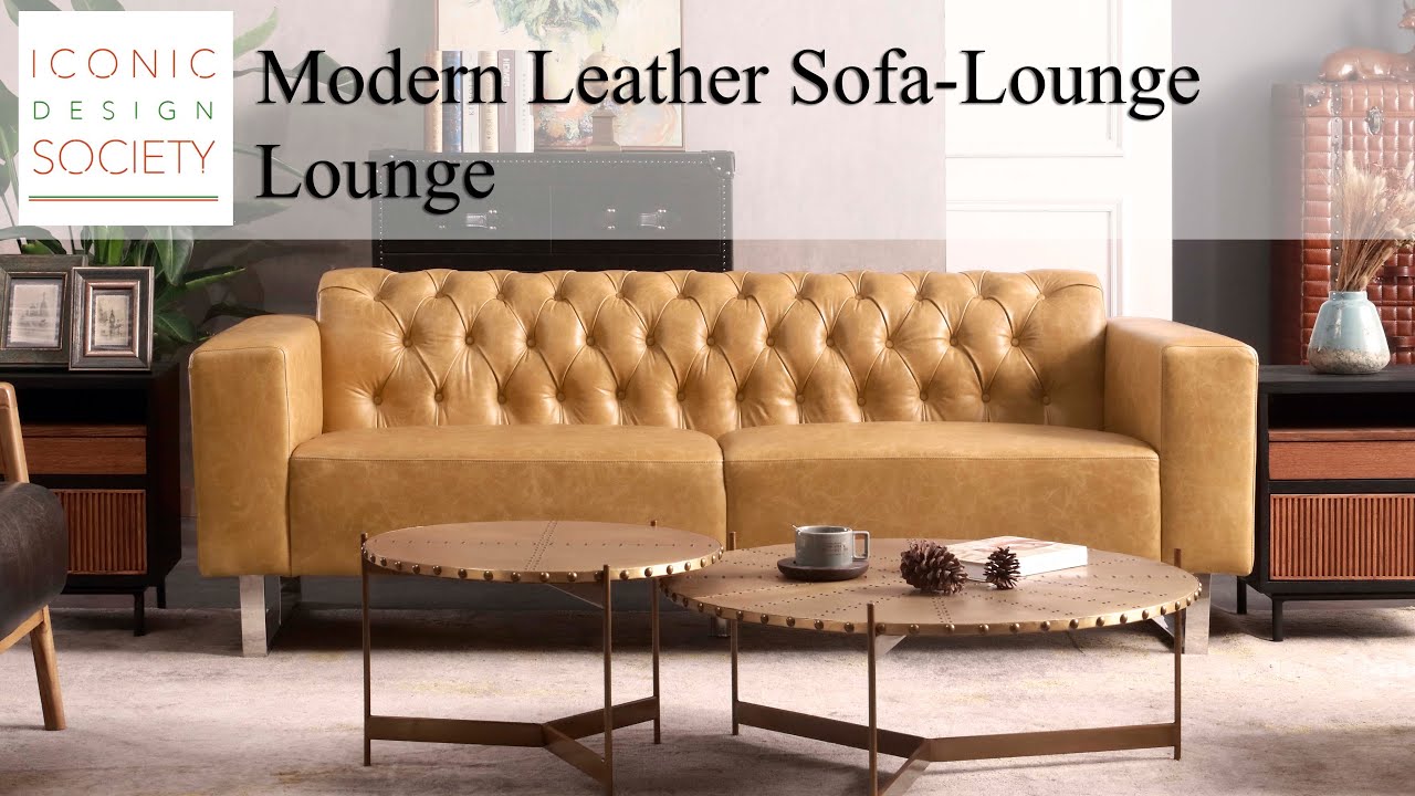 Tufted Leather Sofa-Lounge
