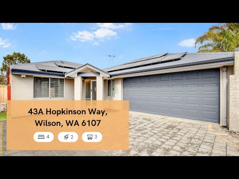43A Hopkinson Way, Wilson, WA 6107, 4 ਕਮਰੇ, 2 ਬਾਥਰੂਮ, House