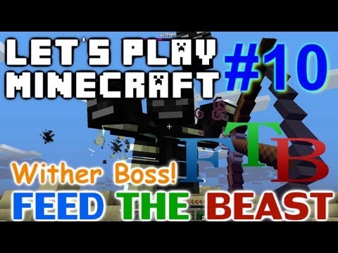 Let's Play Minecraft FTB Ep 10 - Wither Boss Fight W/ Unhost & Block Fortress!