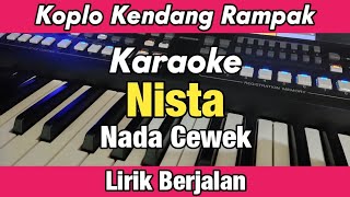 Download lagu Karaoke - Nista Dangdut koplo Rampak Nada Cewek Lirik Berjalan | Yamaha PSR SX600 mp3