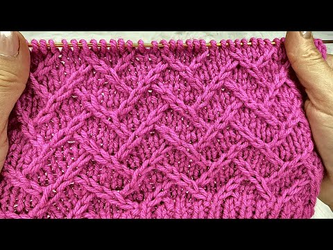 Dimensional Herringbone Knitting Pattern