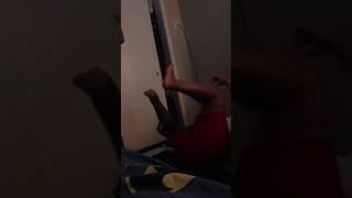 The fat man  in his butt