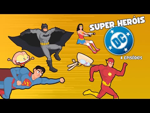Mongo e Drongo e os Super Heróis da DC - Super-homem, Batman, Flash, e Mulher Maravilha