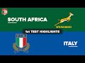 HIGHLIGHTS SOUTH AFRICA V ITALY July Internationals 2025