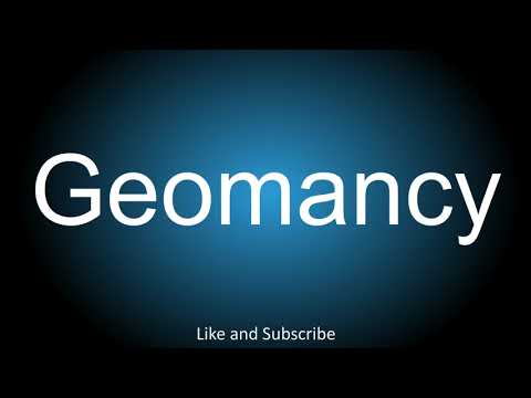 How to correctly pronounce - Geomancy.