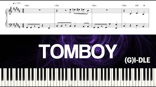 (여자)아이들 ((G)I-DLE) -  TOMBOY | Piano Tutorial | Sheet Music (피아노 악보) - 중급 (Intermediate)