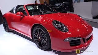 2016 Porsche 911 Targa 4 GTS Exterior, Interior Walkaround, Targa Opening - 2015 Detroit Auto Show