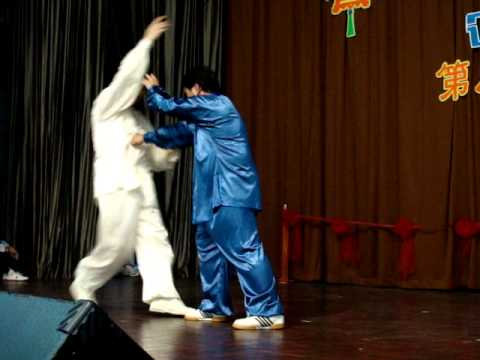 Wuhao push hand between Mr. Tun and Mr. Ping