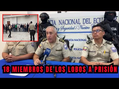 Llegada de 18 miembros de Los Lobos a Machala tras prisión preventiva