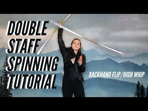 Waterfall | DOUBLE STAFF SPINNING TUTORIAL | Michelle C. Smith