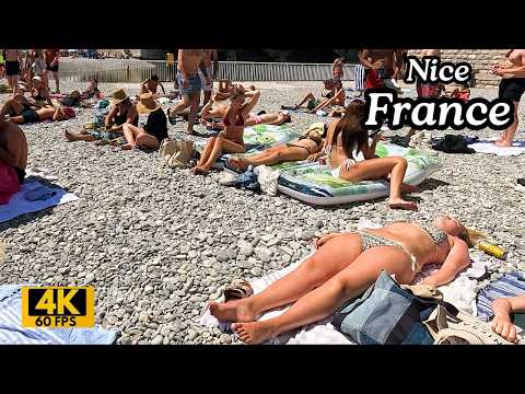 Nice France: Peaceful Pebble Shoreline Walk with Ocean Breeze