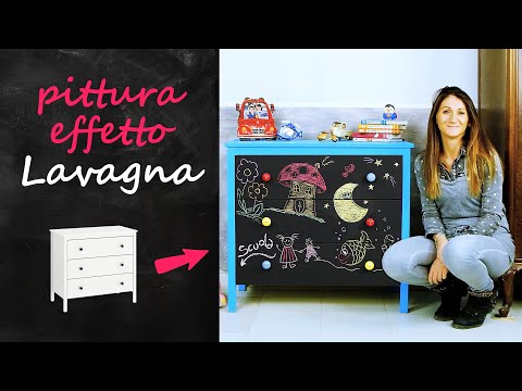 Cassettiera IKEA e Pittura Effetto Lavagna