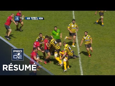 PRO D2 - Résumé Aurillac-Mont-de-Marsan: 31-26 - J30 - Saison 2017/2018