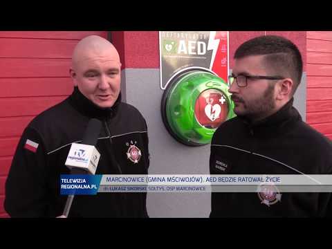 MARCINOWICE. AED przy OSP dla ratowania życia