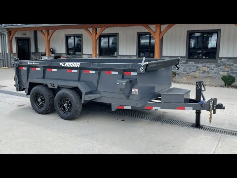 Lamar 77x12' Hydraulic Low Profile Dump Trailer 9990# GVW DM771225-HS2