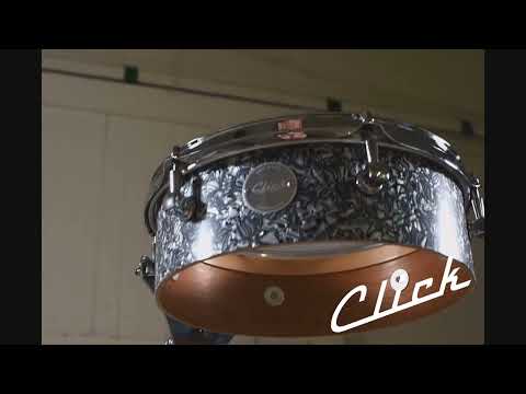 Click Custom 6ply Vintage Mahogany/Poplar 4x12 Pancake Tom Tom Zebra Abalone image 10