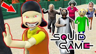 Squid Game (오징어 게임 2) vs Granny, Baldi, Hello Neighbor - funny horror animation parody (p.352)