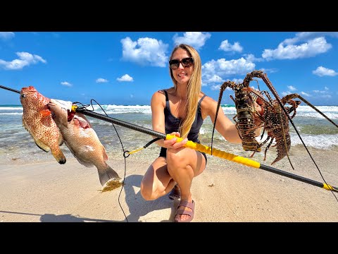 Island Adventure Spearfishing in Crystal Clear Water! Catch, Clean & Cook