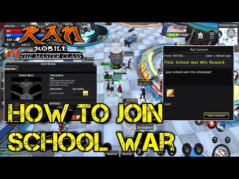 How to Join School War Tutorial | Ran Mobile: The Master Class Version 1.8.58