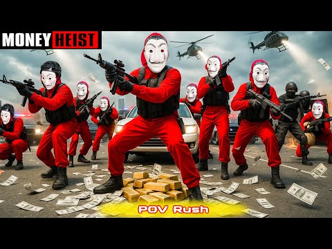 PARKOUR VS MONEY HEIST 3!  BAD GUYS No ESCAPE, POLICE Redline Wall Falls (BELLA CIAO REMIX) Epic POV