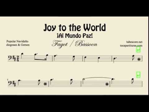 Joy to the World Partitura de Fagot Al Mundo Paz Villancico