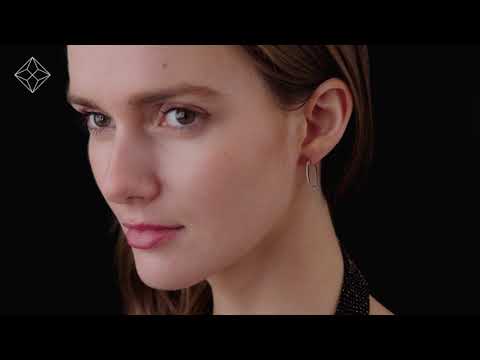 0.25ct Lab Diamond Hoop Earrings H/Si Quality in 9K Gold - 21mm - NDH5268