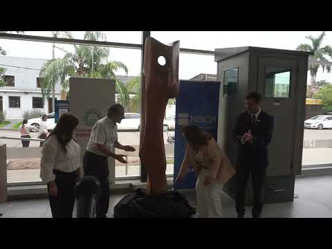 La Municipalidad donó la obra “Agua Viviente” al Nuevo Banco del Chaco  Palabras de loas autoridades