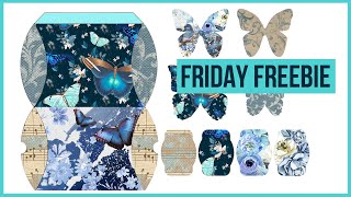 🎁Friday Freebie FREE PRINTABLE free pillow box template papercraft giveaway