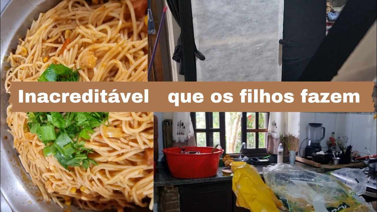 estava um nojo /faxina  pesada /  elas ajudaram muito,/   macarronada  /  @leialimamiranda4190