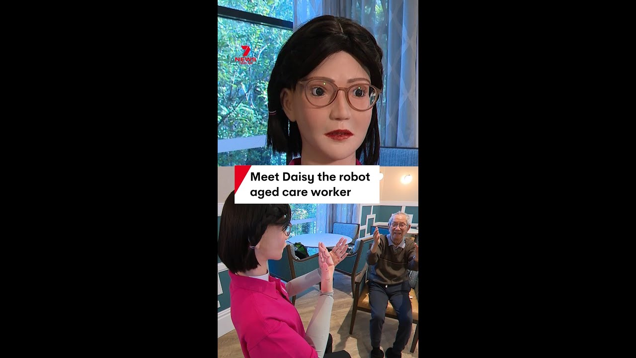 Daisy the robot aged care worker helping to engage residents