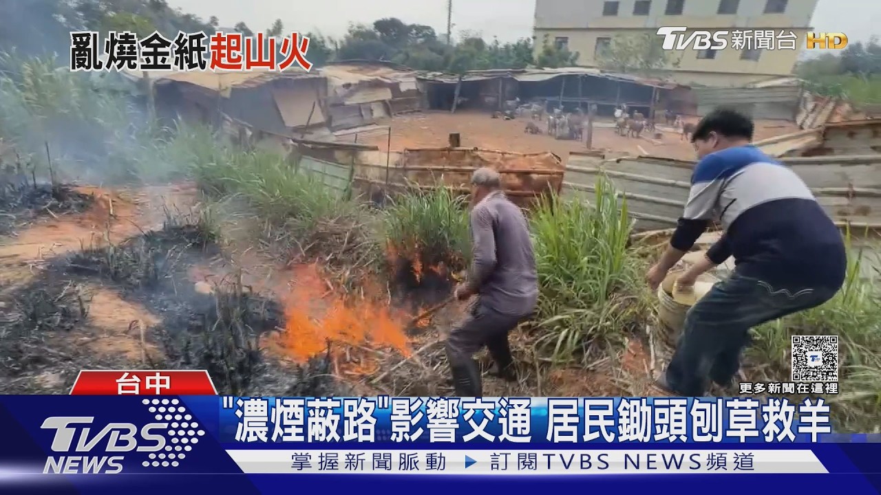 影音／清明掃墓季火警頻傳！台中公墓狂燒95件　居民自力救濟追火跑