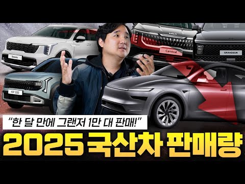 국산차 정말 위험하다... 충격적인 실제 판매량 공개, 테슬라 공습 보고만 있어야 하나?