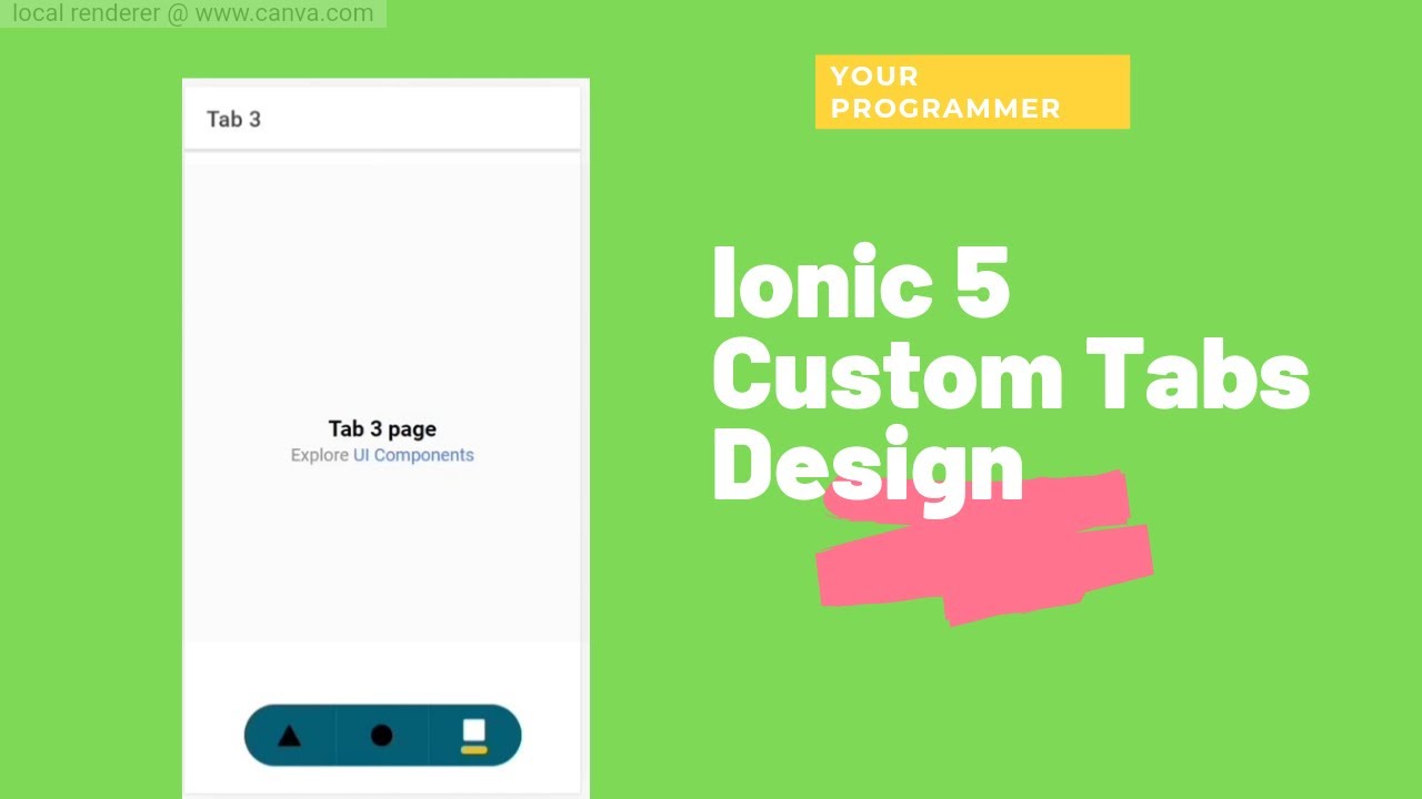 Ionic 5 Custom Tabs Design