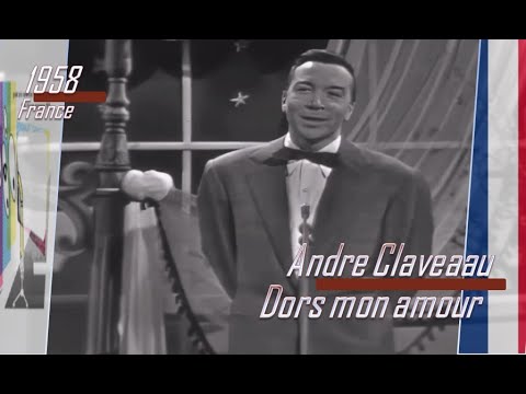 eurovision 1958 France 🇫🇷 Andre Claveaau - Dors mon amour 🏆 ᴴᴰ