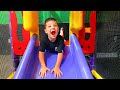 BEST INDOOR PLAYGROUND PARK EVER with RIDES, GAMES, & PRIZES! Family FUN with CALEB, MOM & DAD